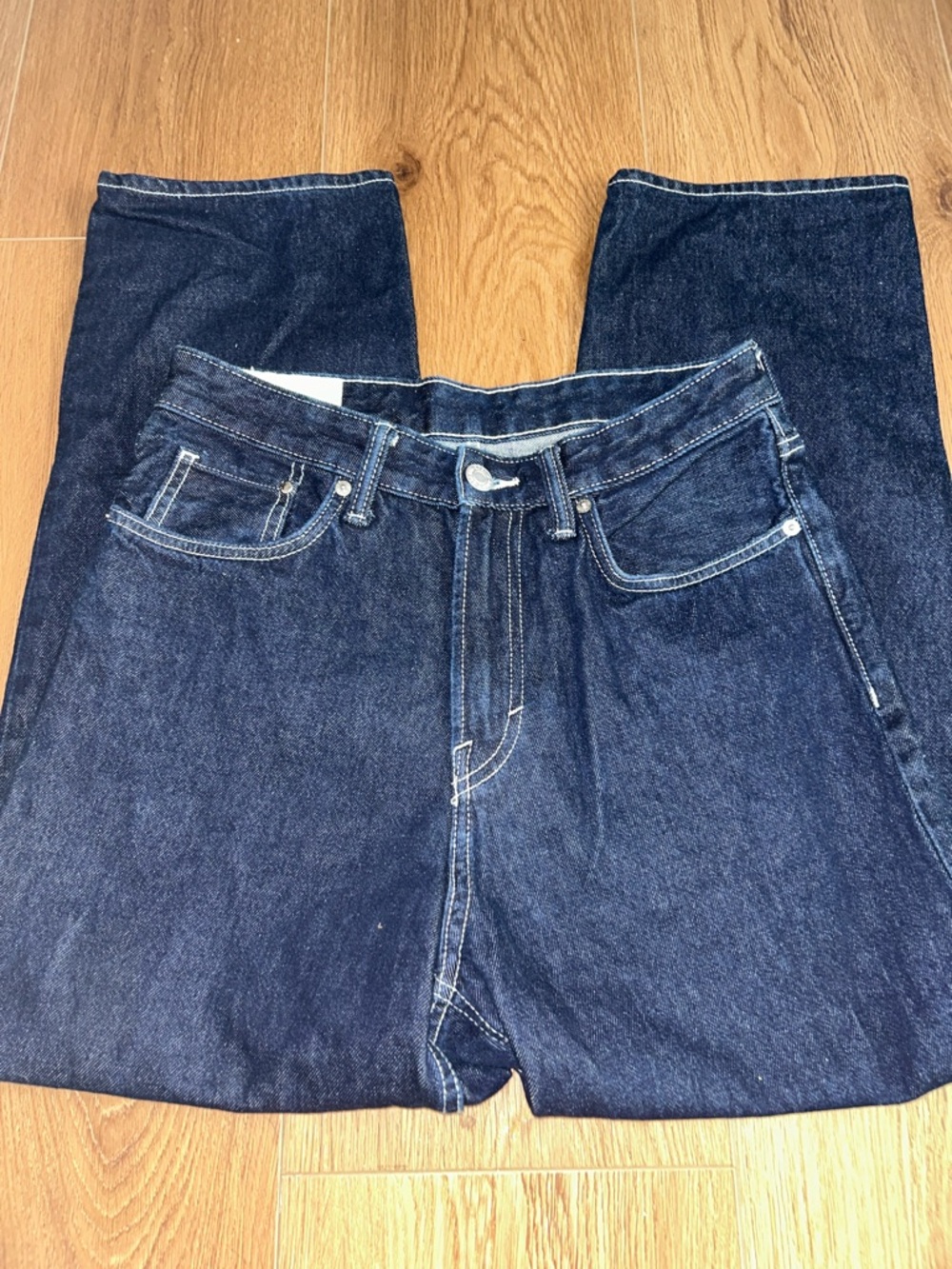 H&M - Loose Ample Men's Dark Blue Denim Jeans - Straight Fit - size 29/30